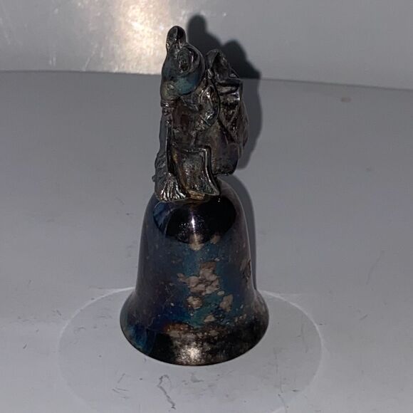 New England Collectors Society Bell Beatrix Potter Hunca Munca Silver Plate - Picture 5 of 9